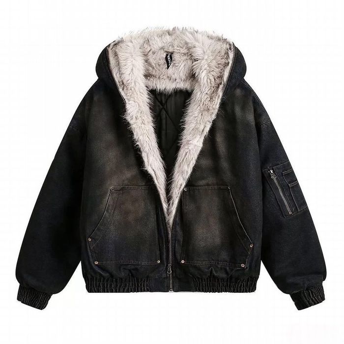 Куртка с мехом Rick owens type аляска бомбер