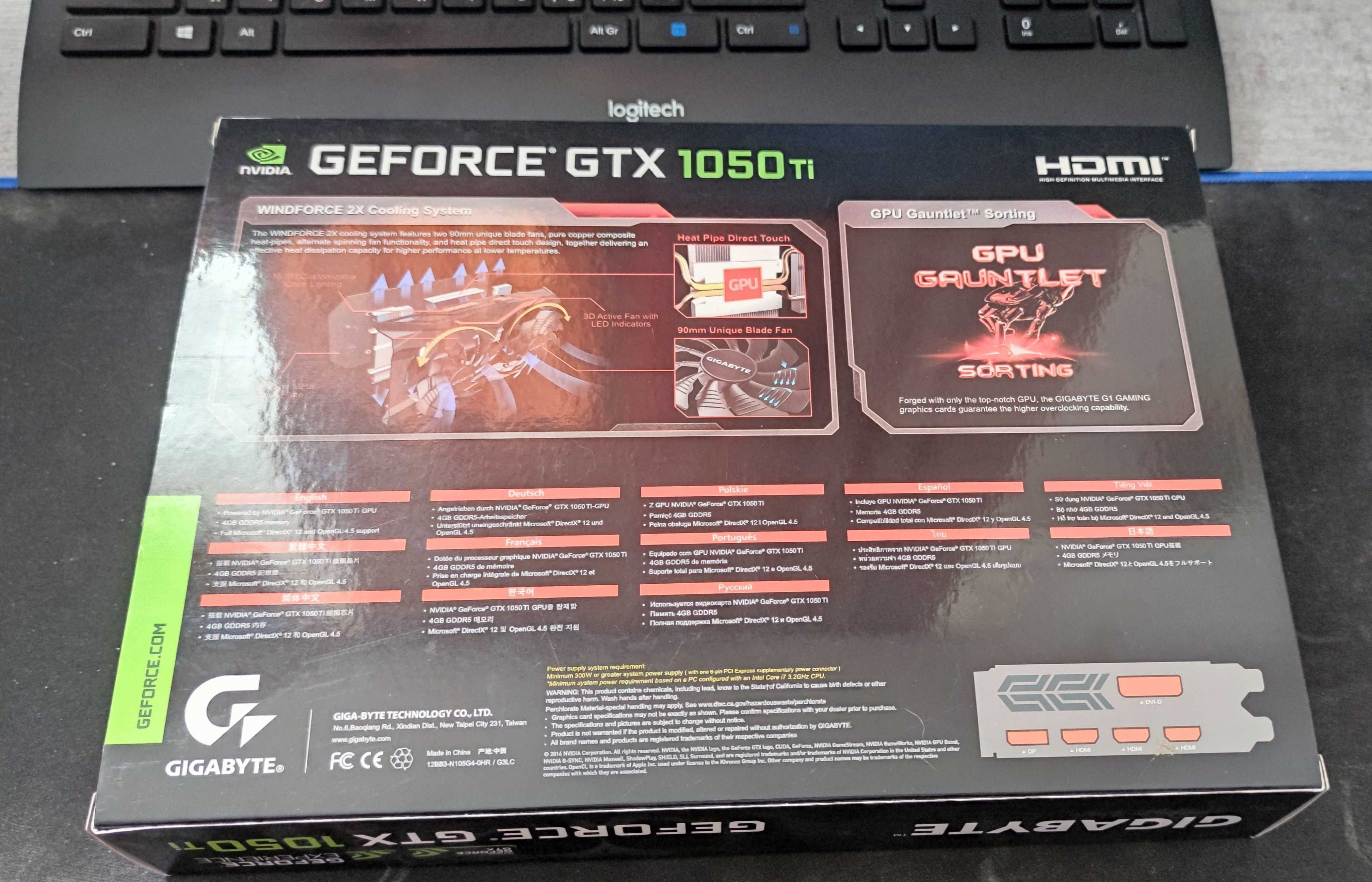 Відеокарта GTX 1050Ti від GIGABYTE (G1 Gaming)