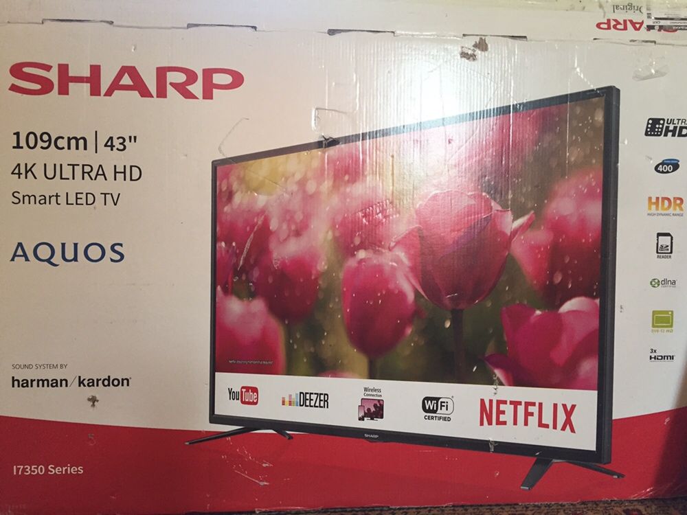Телевизор «Sharp» 43” Smart TV 4K HDR (на запчасти)