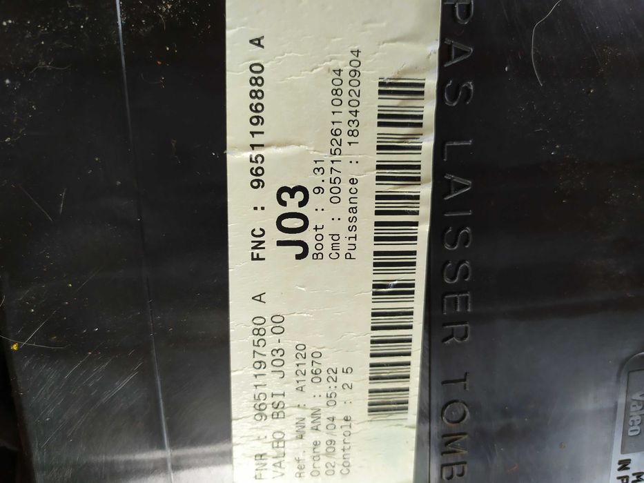 Peugeot 307 1.6 16V komputer stacyjka