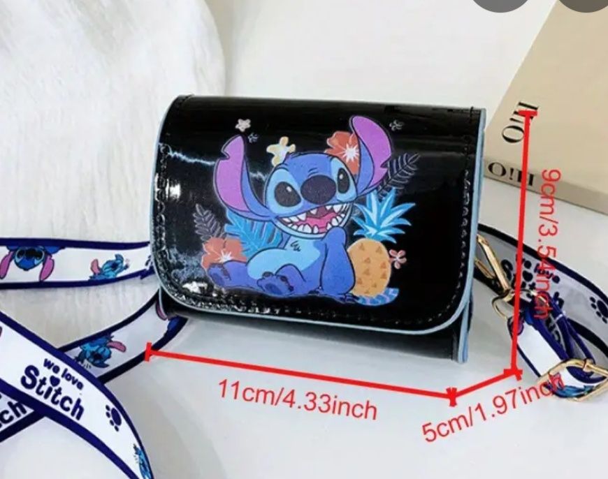 Torebka lakierowana stitch lillo sticz dla małej modnisi