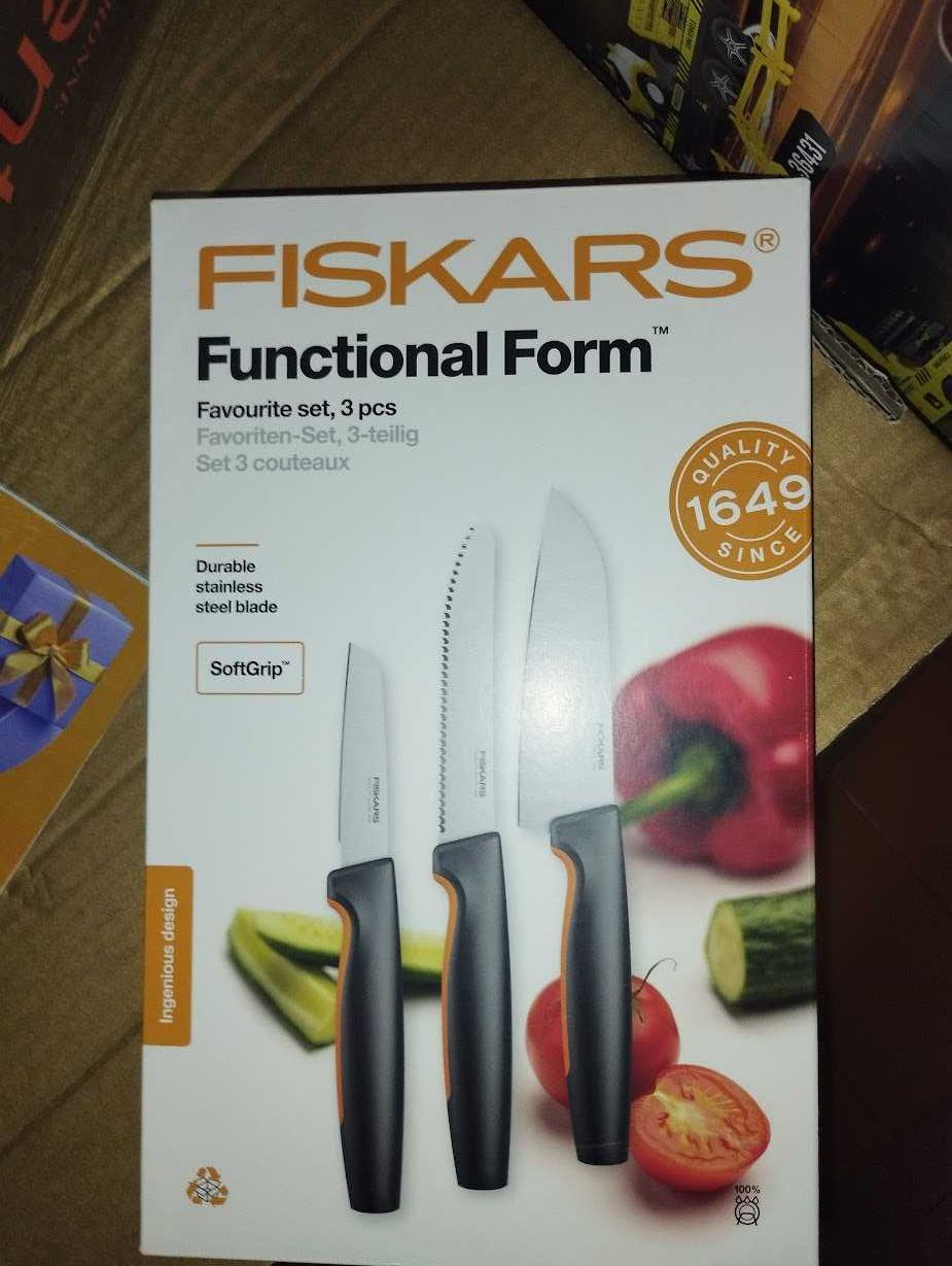 Noże FISKARS zestaw 3 noży kuchennych
