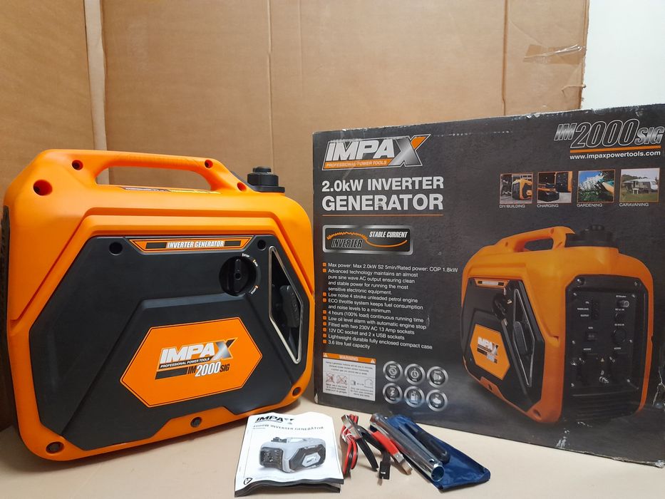 Impax 2kW 2000W Cichy Agregat Generator Prądotwórczy Jak Nowy
