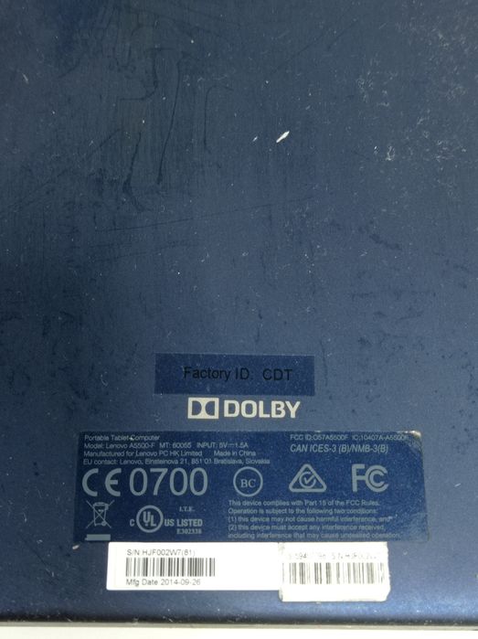 Планшет Lenovo A5500-F  TAB 16GB