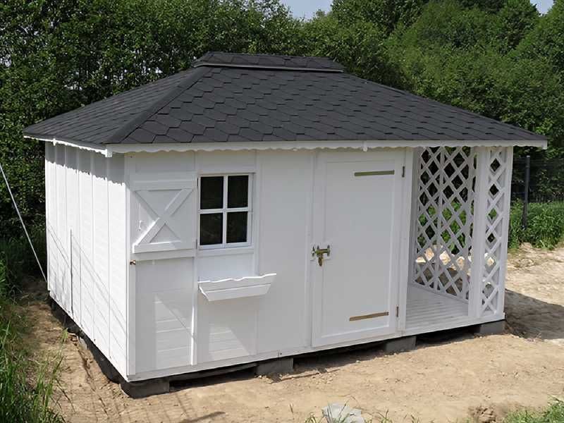 Drewutnia Mroczek dach 4-spadowy 3x4,5 PRODUCENT