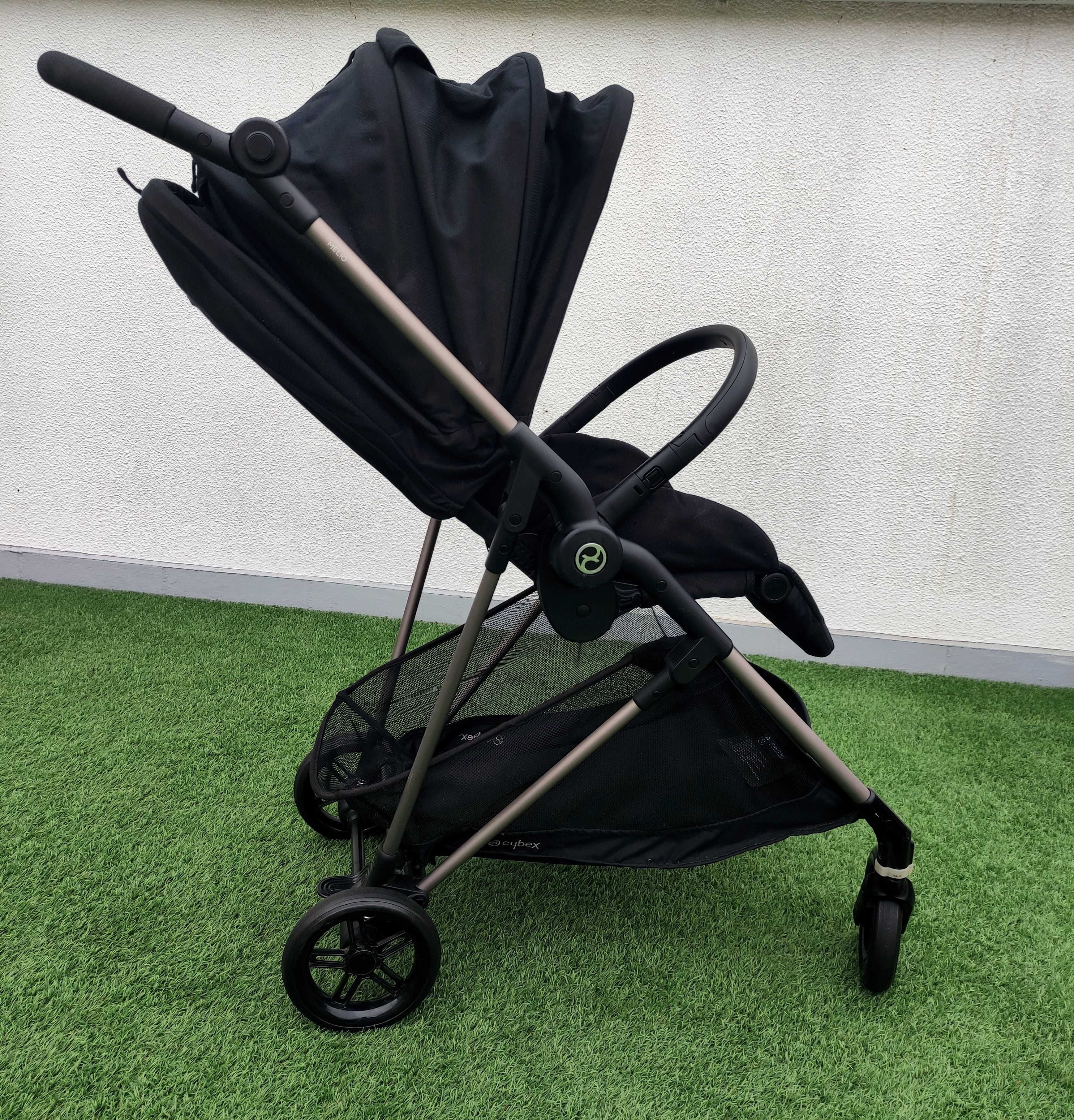Cybex Melio carrinho ultraleve preto + Cybex Aton M I-Size Preto Ovo