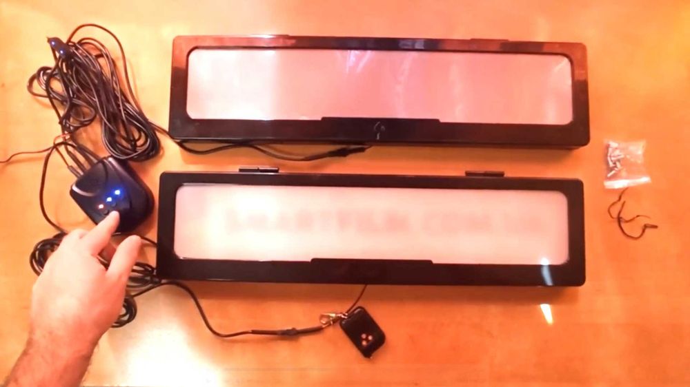 Рамка держатель номерного знака автомобиля с затемнением умной пленкой