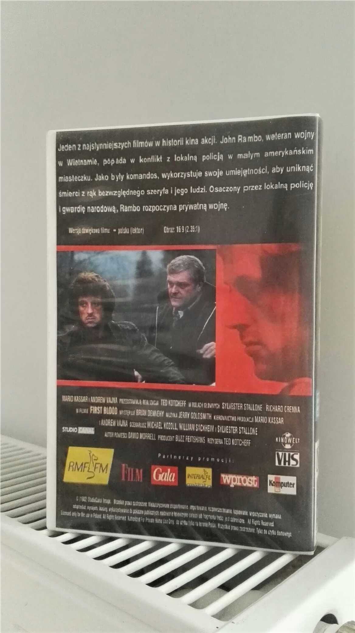 Rambo 1 , 2 , 3 , Misja Sprawiedliwości - Filmy VHS *  kasety - Lektor
