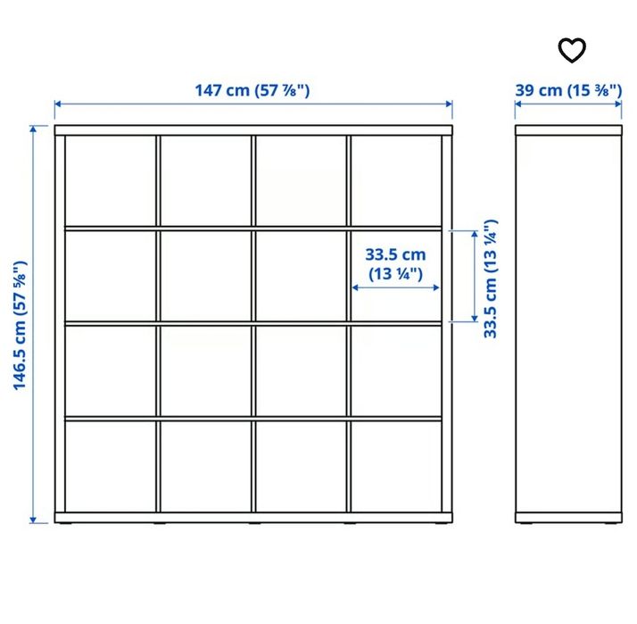 Estante kallax 16 cubos