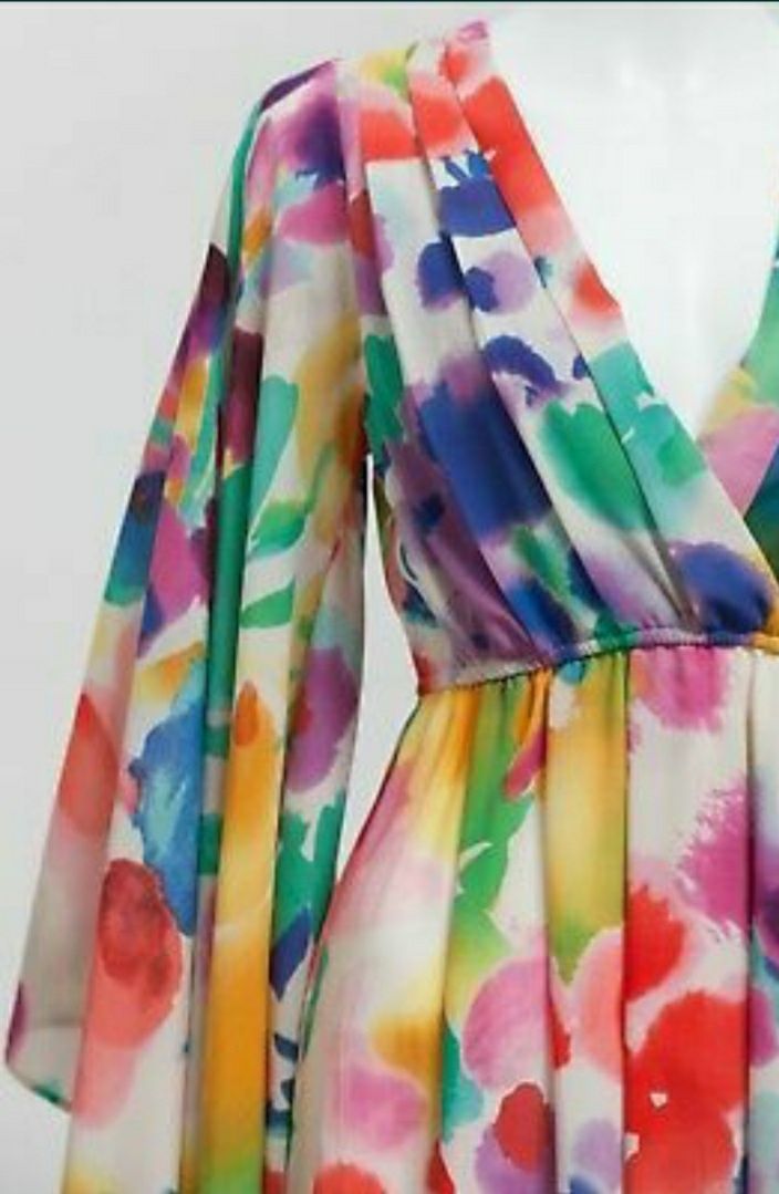 HIT! Sukienka H&M z kolekcji Garden Collection roz. 38 zwiewne rękawy