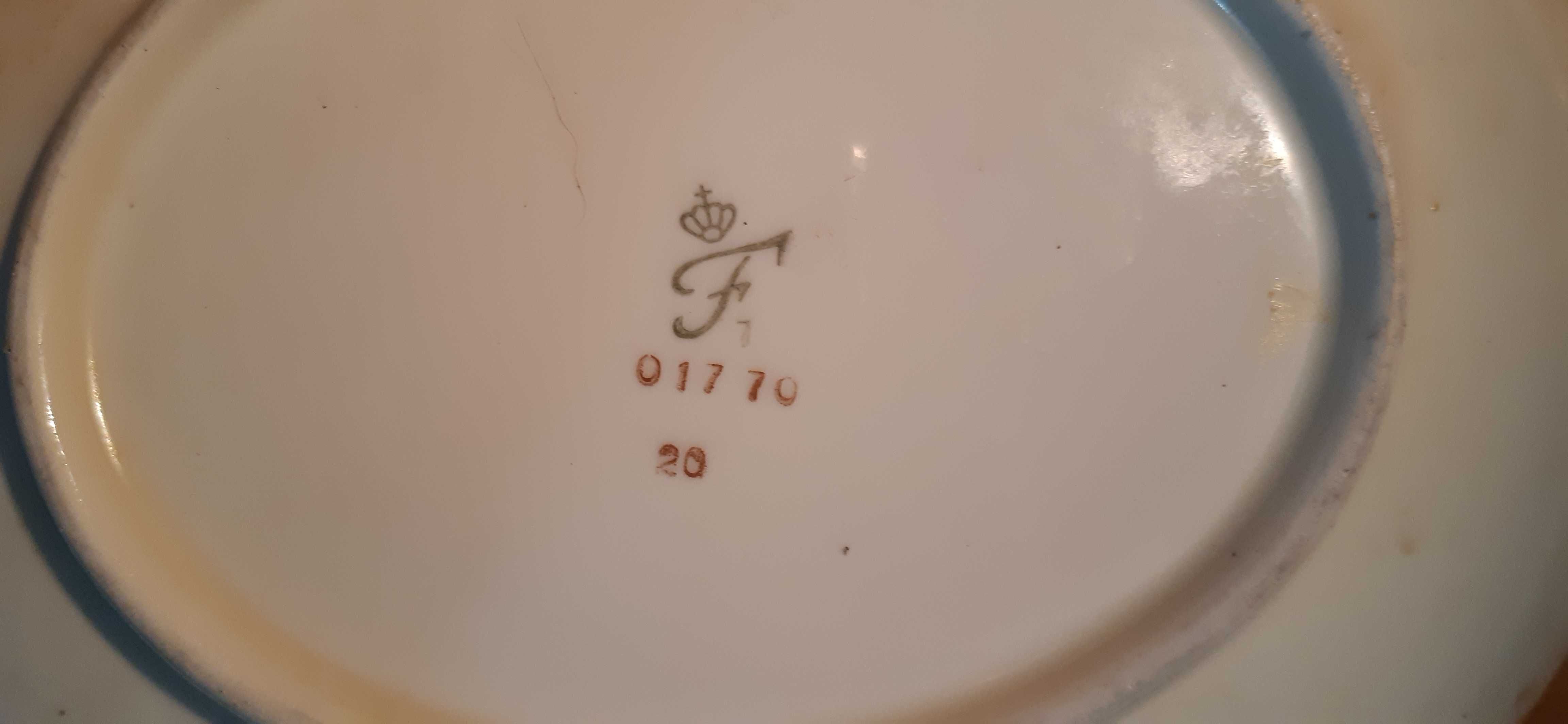 FURSTENBERG Porcelana  zestaw talerz i konfiturówki,