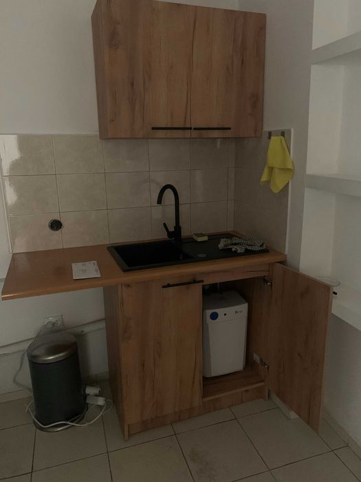 Meble kuchenne, zlew czarny i bateria + blat gratis