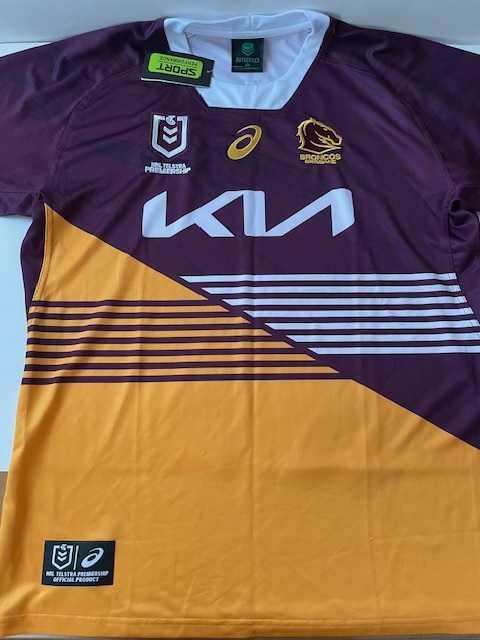 Koszulka rugby Brisbane Broncos Asics rozmiar 4XL nowa z metką