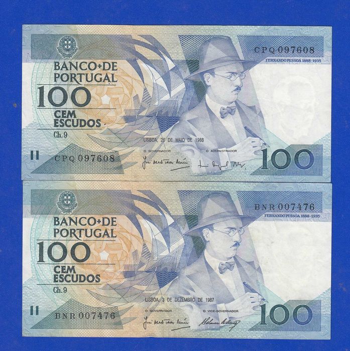 Portugal 100 escudos 1987/88 BELAS, AUNC