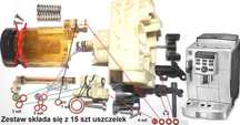 Uszczelki ekspres Delonghi 21 22 23 ECAM 24 25 26 ETAM 29 36 44 Wrocła