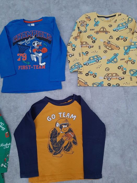 Bluzki z długim rękawem r.122 5szt