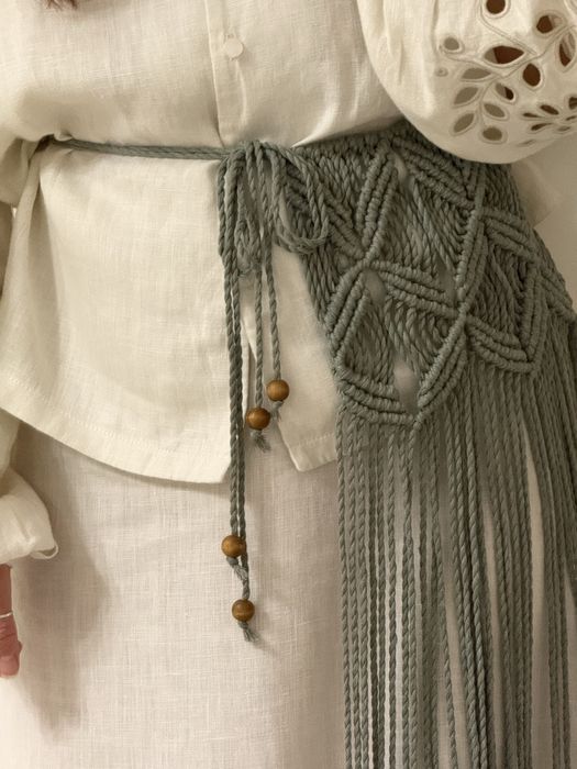 Пояс макраме, фартух, передник, припинда