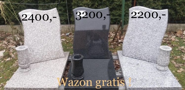 NAGROBKI od 3800,- z literami i wazonem