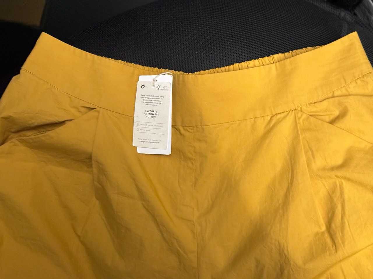 Широкі штани-кюлоти яскравого кольору від Mango рр XL