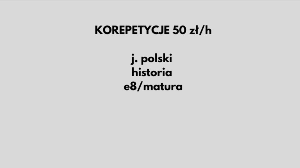 korepetycje j.polski/historia