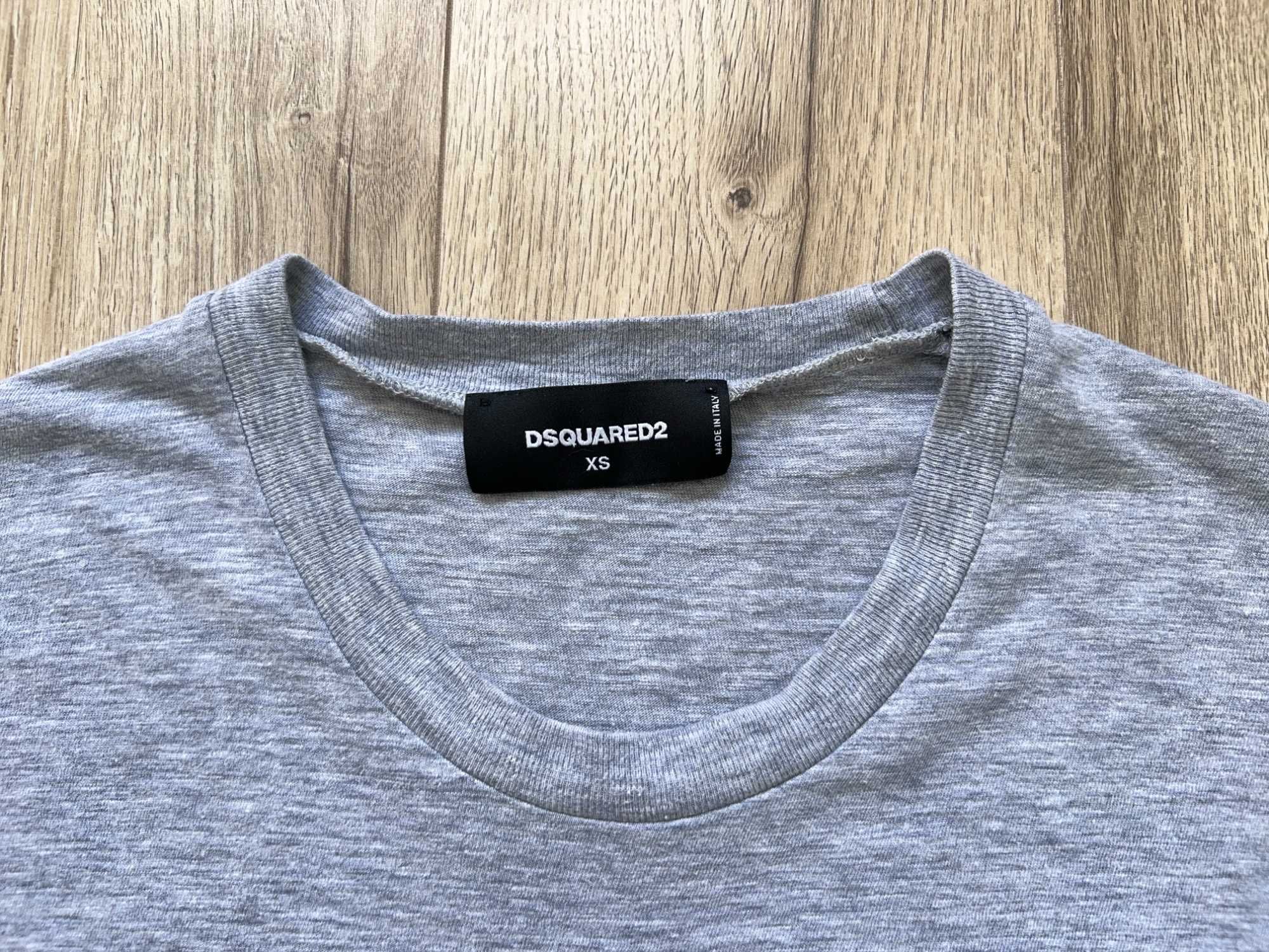 Dsquared2 чоловіча футболка біг лого оригінал діскваред сіра розмір S