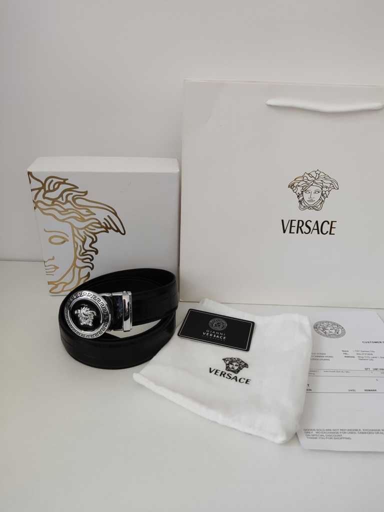 Versace pasek firmowy, skóra naturalna 326