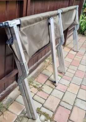 Посилена алюмінієва розкладачка до 200кг розкладне ліжко Нато