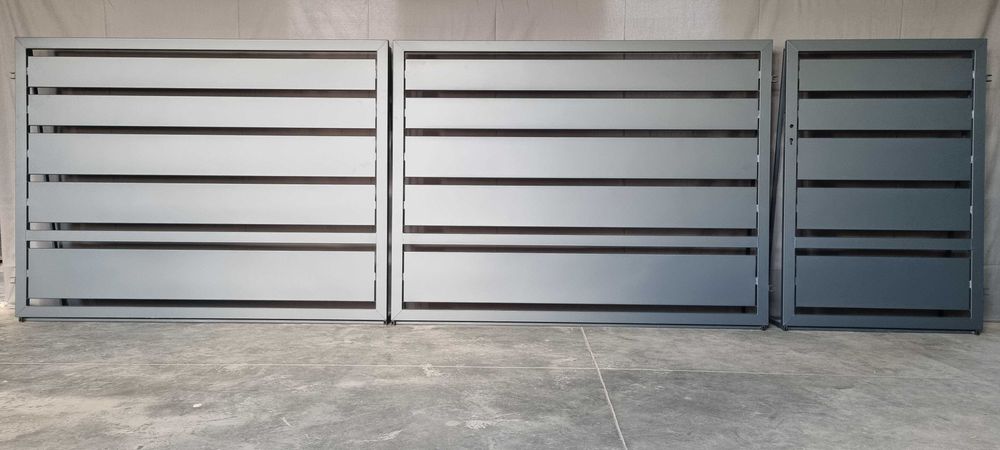 Brama wjazdowa furtka ogrodzenie płot nowoczesne malowane proszkowo