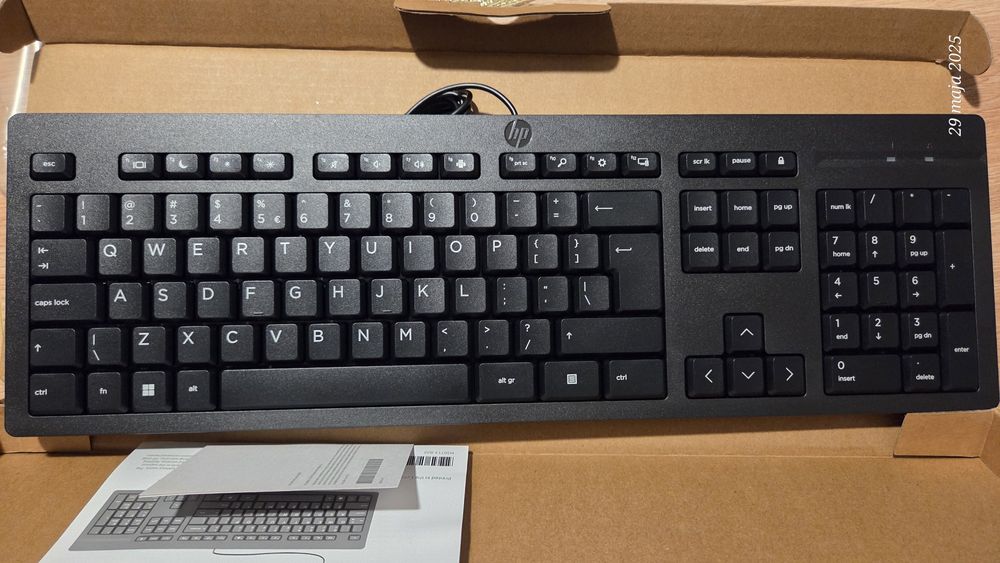 Nowa klawiatura przewodowa HP 125 Wired KB INTL M27527-L31