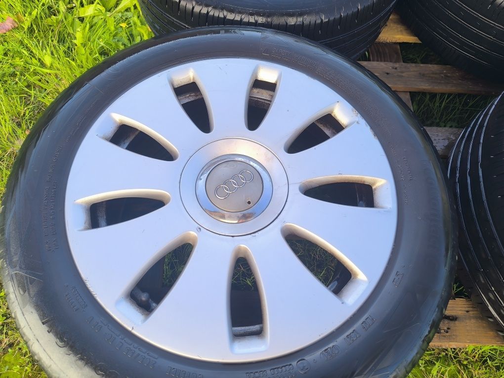 4 x felgi aluminiowe 16"+ opony Audi 5x112 7Jx16 ET42