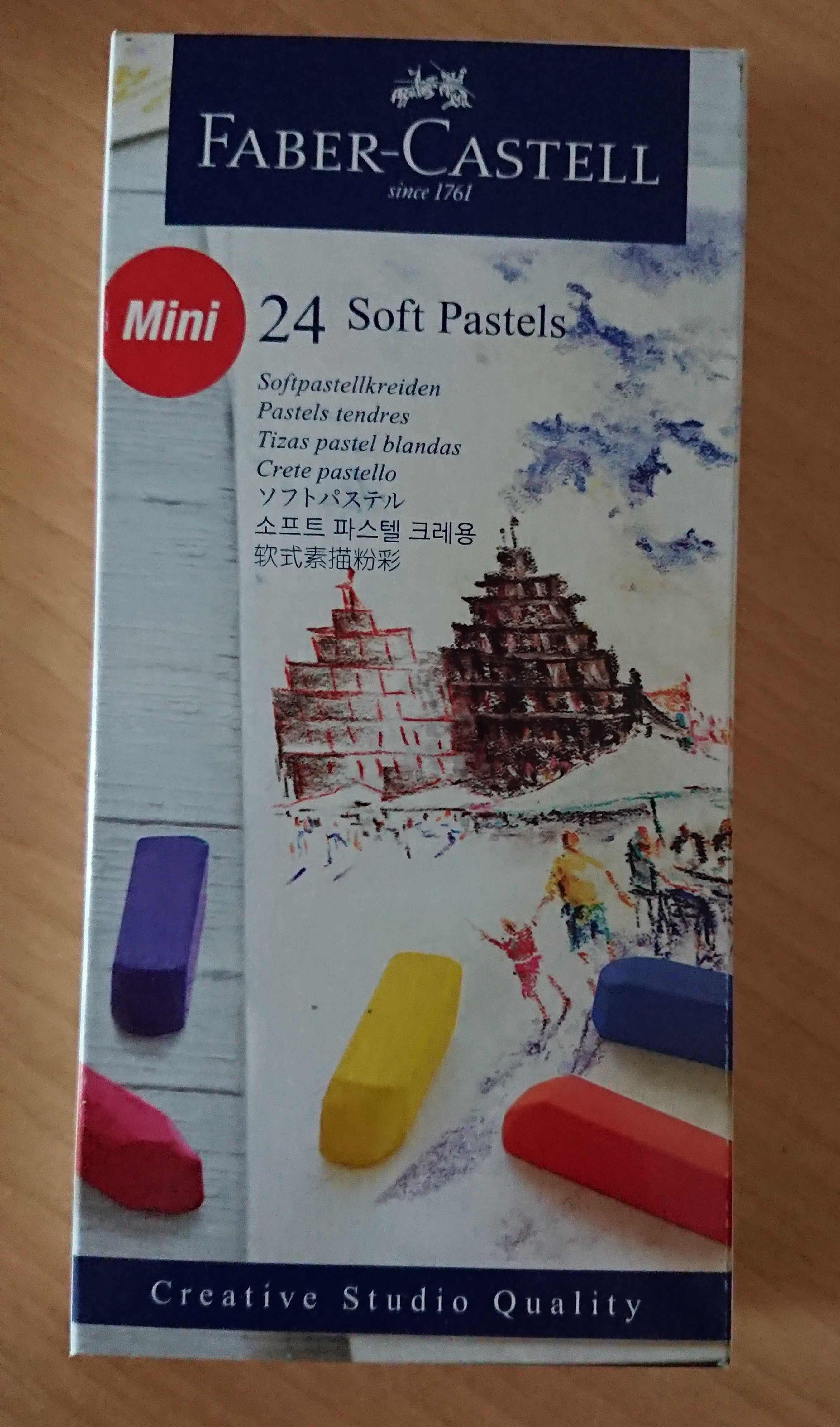 Estojo de 24 barras de pastel flexíveis Mini Faber Castell NOVO