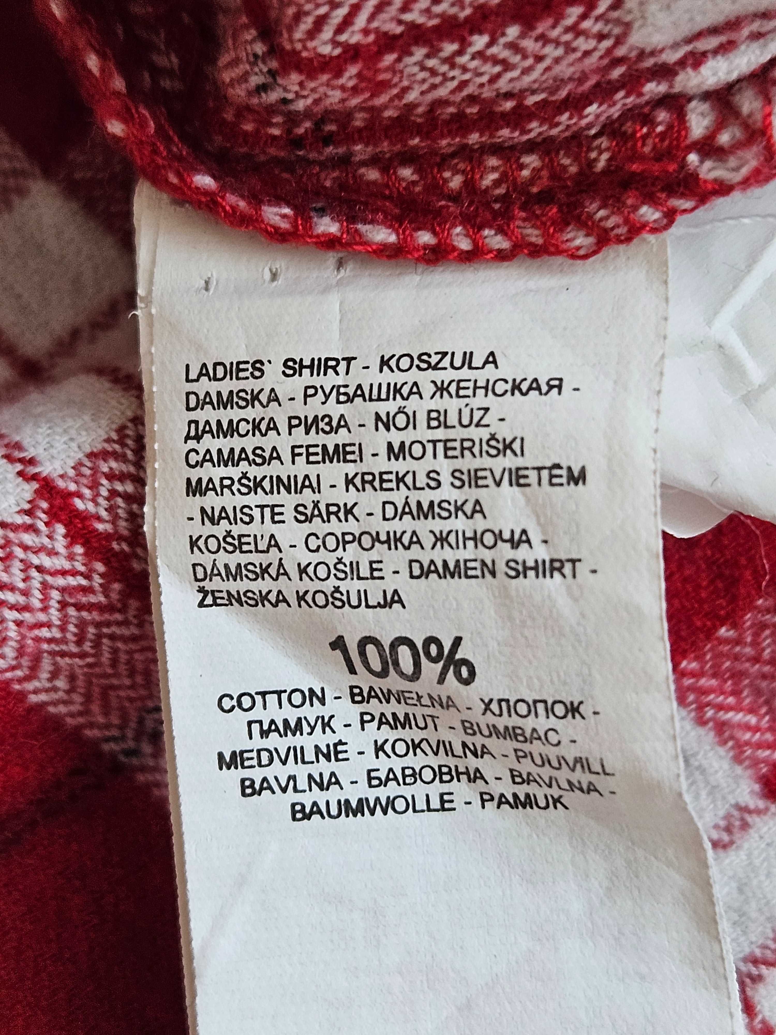 Koszula damska czerwona krata Reserved, rozm. L/40, bawełna