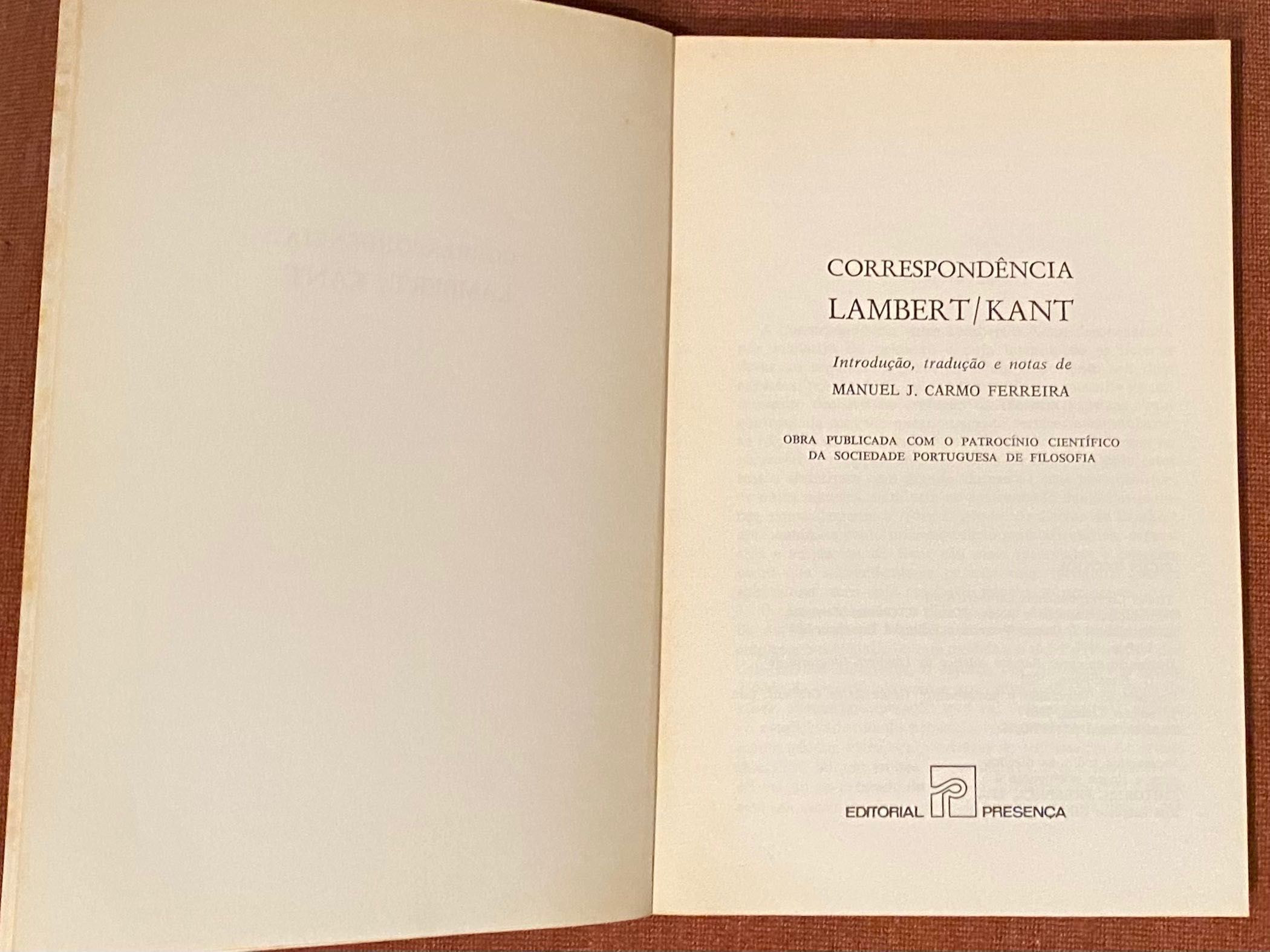 Correspondência Lambert / Kant