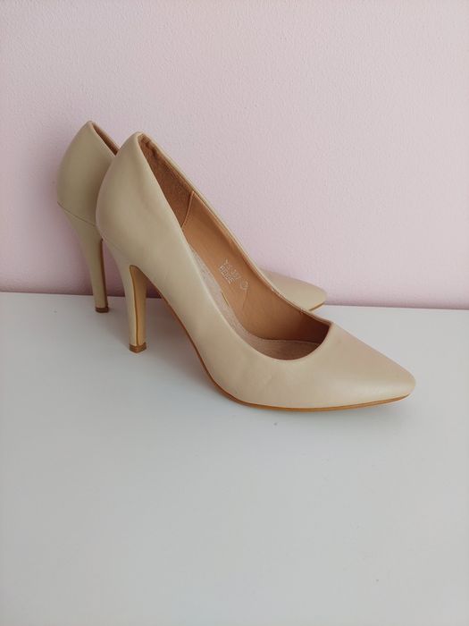 Kremowe szpilki G2G 37 Aten bardzo dobry