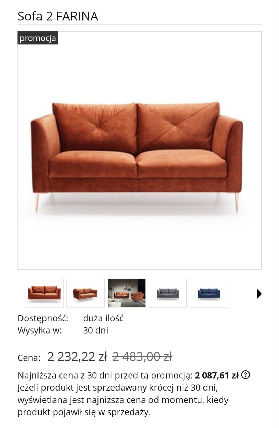 2- osobowa sofa Farina