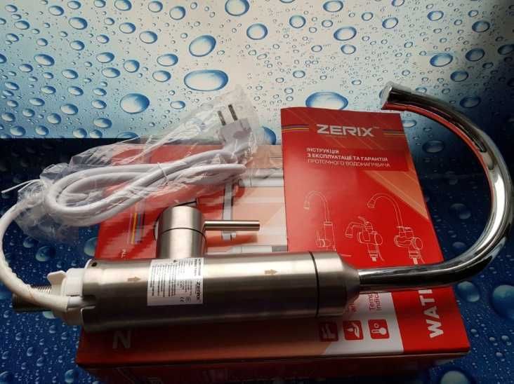 Проточный водонагреватель с датчиком температуры Zerix ELW35-E НЕРЖАВе