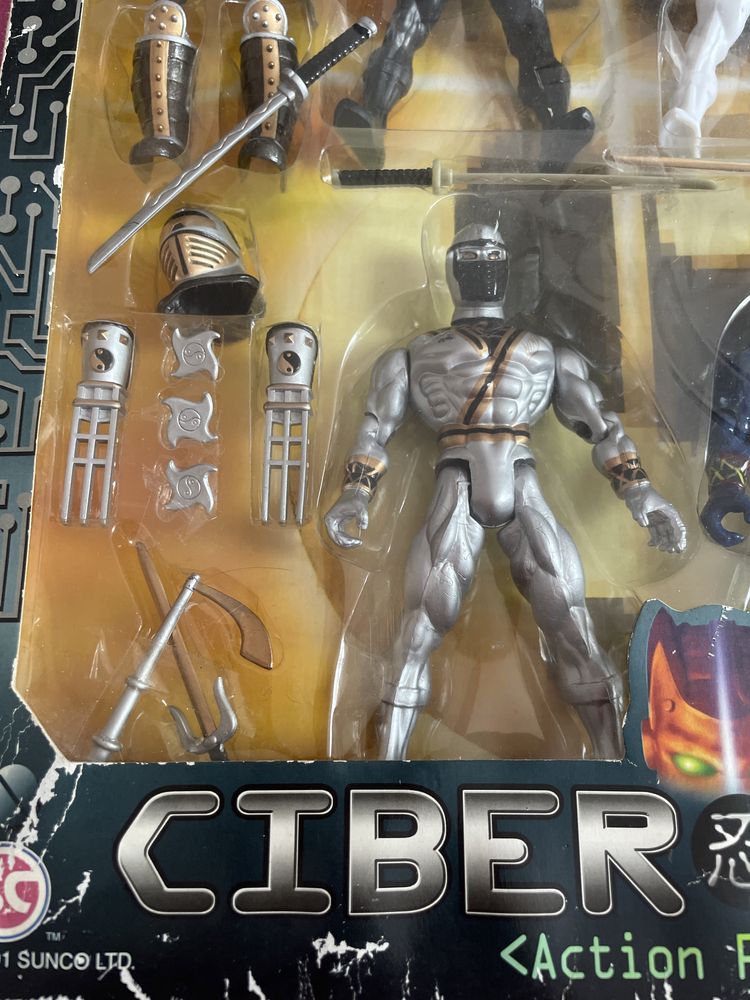 Figurka Ninja Ciber akcesoria zestaw unikat Nindża ruchome