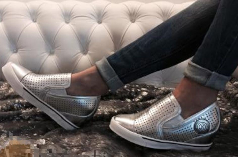 Buty damskie Lu Boo, rozm.39 srebrne  sneakersy