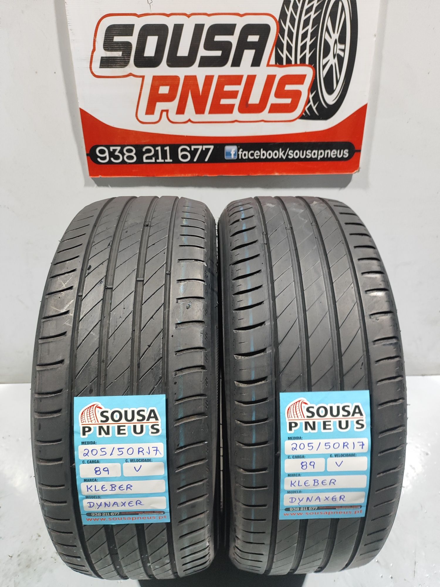 2 pneus semi novos 205-50R17 Kleber - Oferta dos Portes