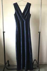 Вечірня сукня максі темно-синього кольору, вечернее платье vero moda