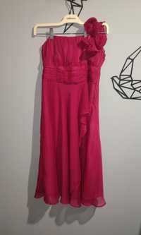 Różowa suknia z jednym ramiączkiem Debenhams 38