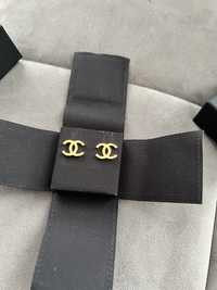 Nowe kolczyki Chanel kalsyczne złote
