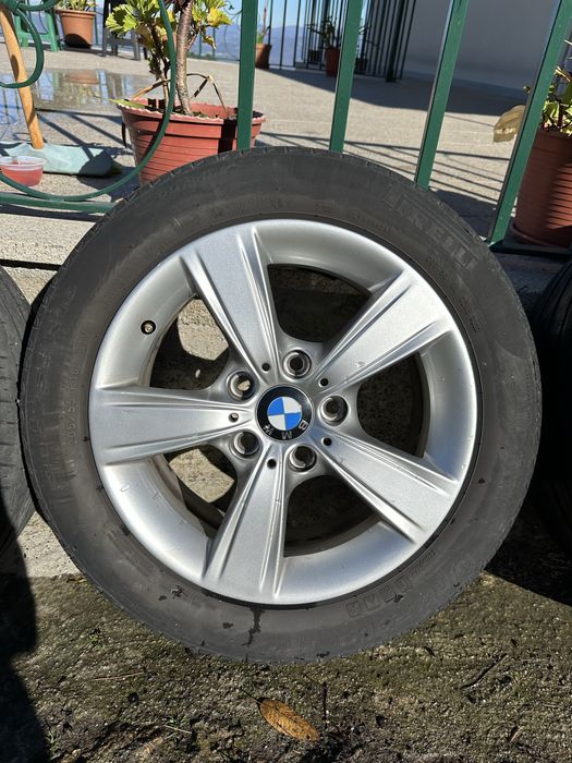 Jantes originais bmw 16 5x120 com pneus pirelli