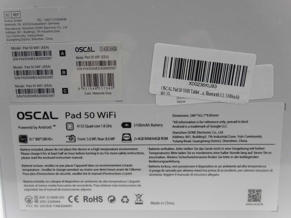 Tablet Oscal Pad 50 WiFi 2+4/64GB nieużywany! Komis66