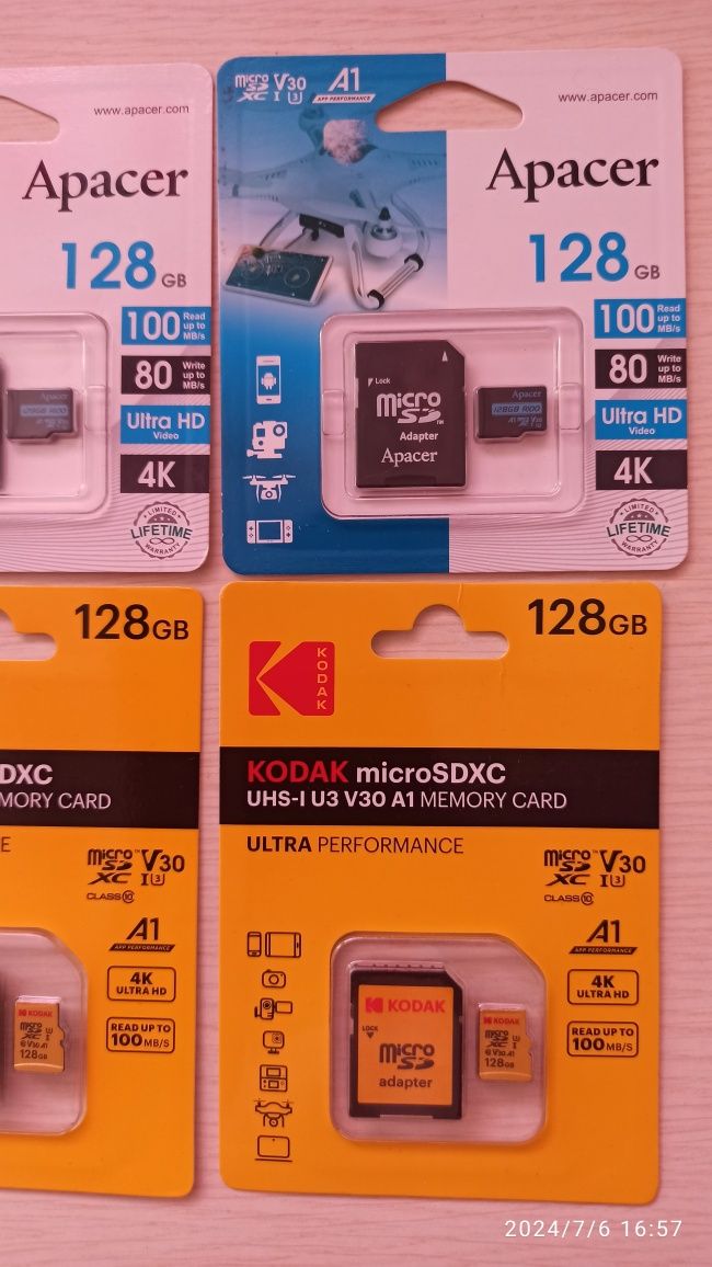 Карта памяти Patriot microSD 64 Гб  (V30, 10-й класс, U-3) !
