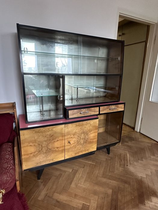 Zestaw mebli PRL vintage z Kalwarii Zebrzydowskiej art deco