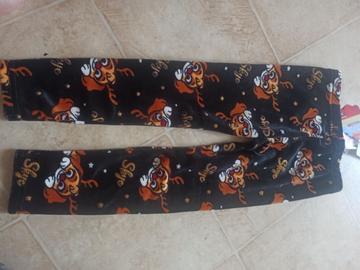 Nowe legginsy welurowe psi patrol swiateczne