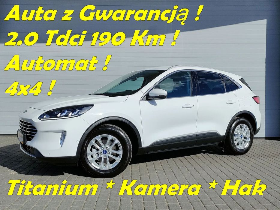 Ford Kuga 2.0Tdci 190Km*4x4*Automat*Titanium*Navi*Kamera360*Hak*Zarejestrowana