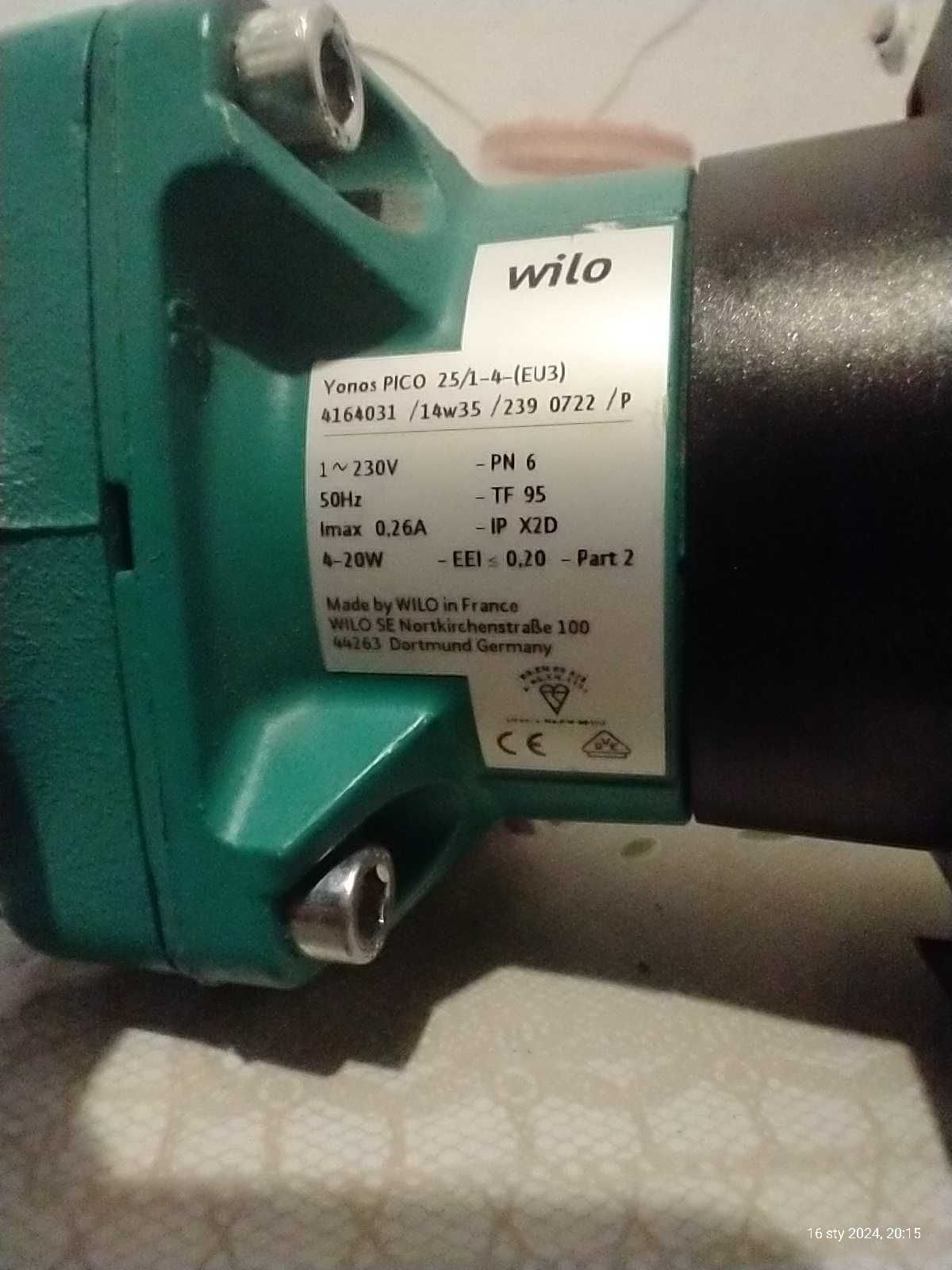 Elektroniczna pompa CO wilo Yonos Piko 25/1-4