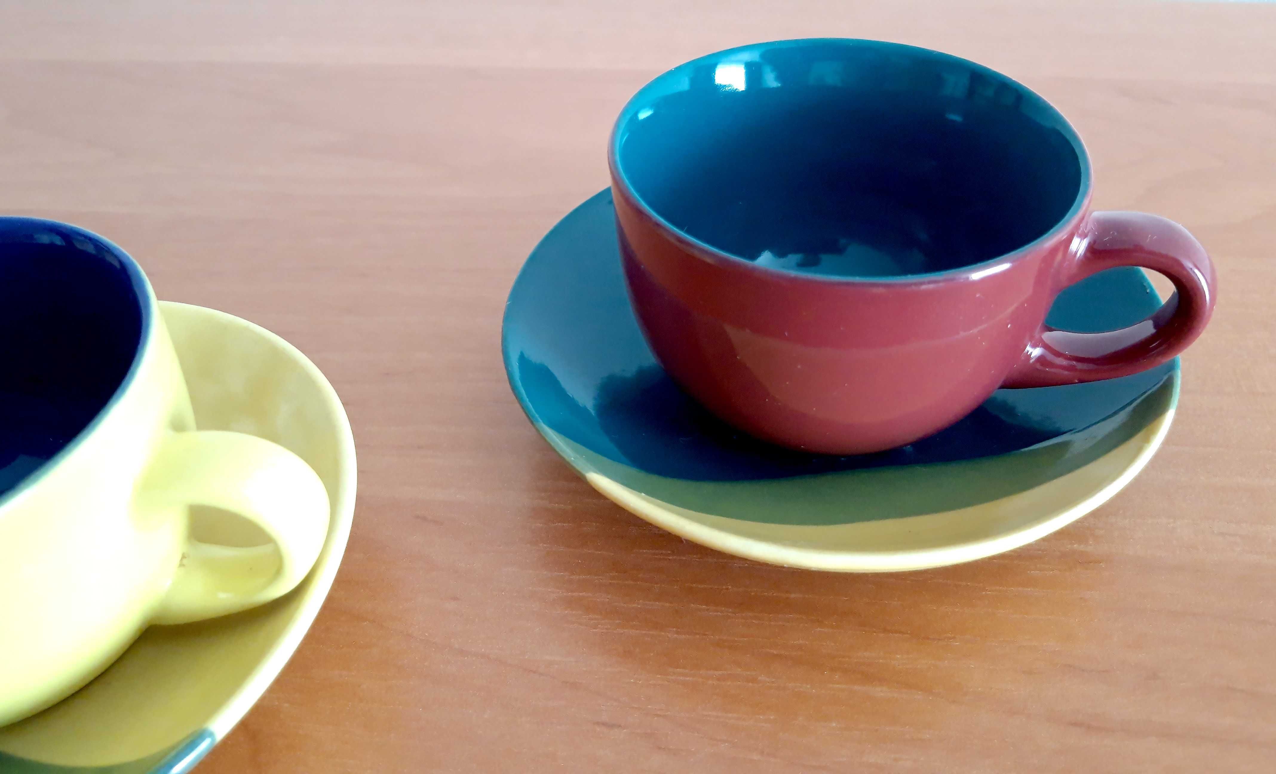 Набір кавовий "Хвилі барв": чашки та блюдця